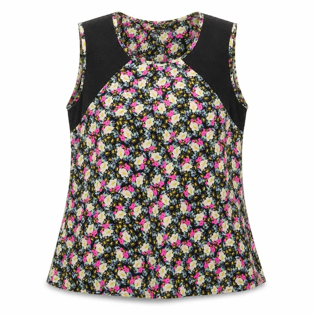 Limited Collection Womens Multicoloured Floral Polyester Basic Tank Size 12 Scoop Neck - Lace