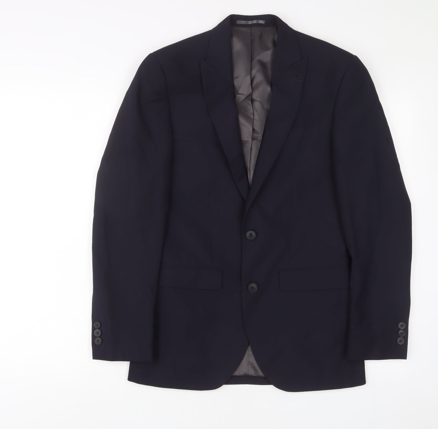 NEXT Mens Blue Polyester Jacket Suit Jacket Size 34 Regular - Inside Pockets