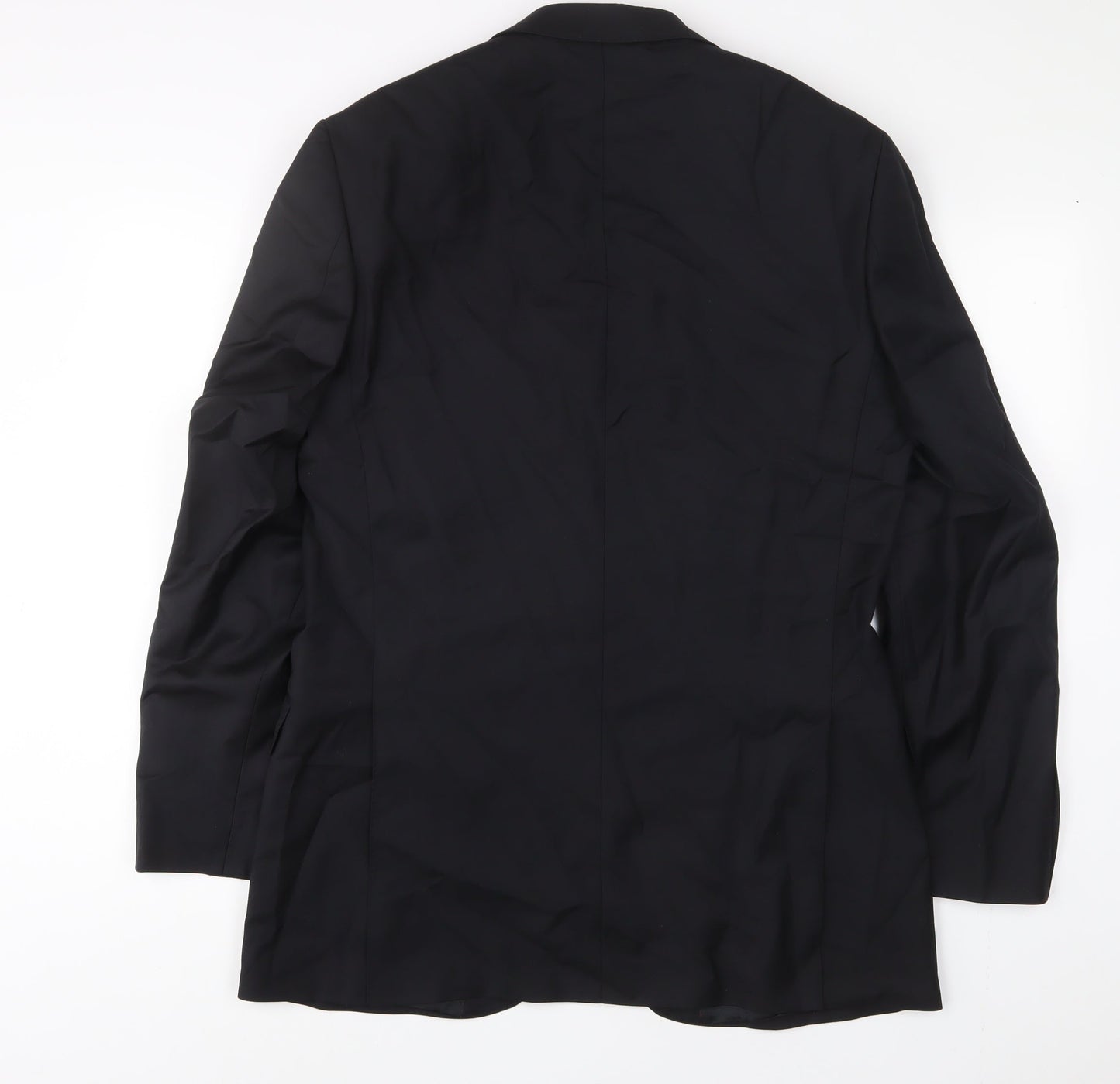 Marks and Spencer Mens Black Wool Jacket Suit Jacket Size 40 Regular - Inside Pockets