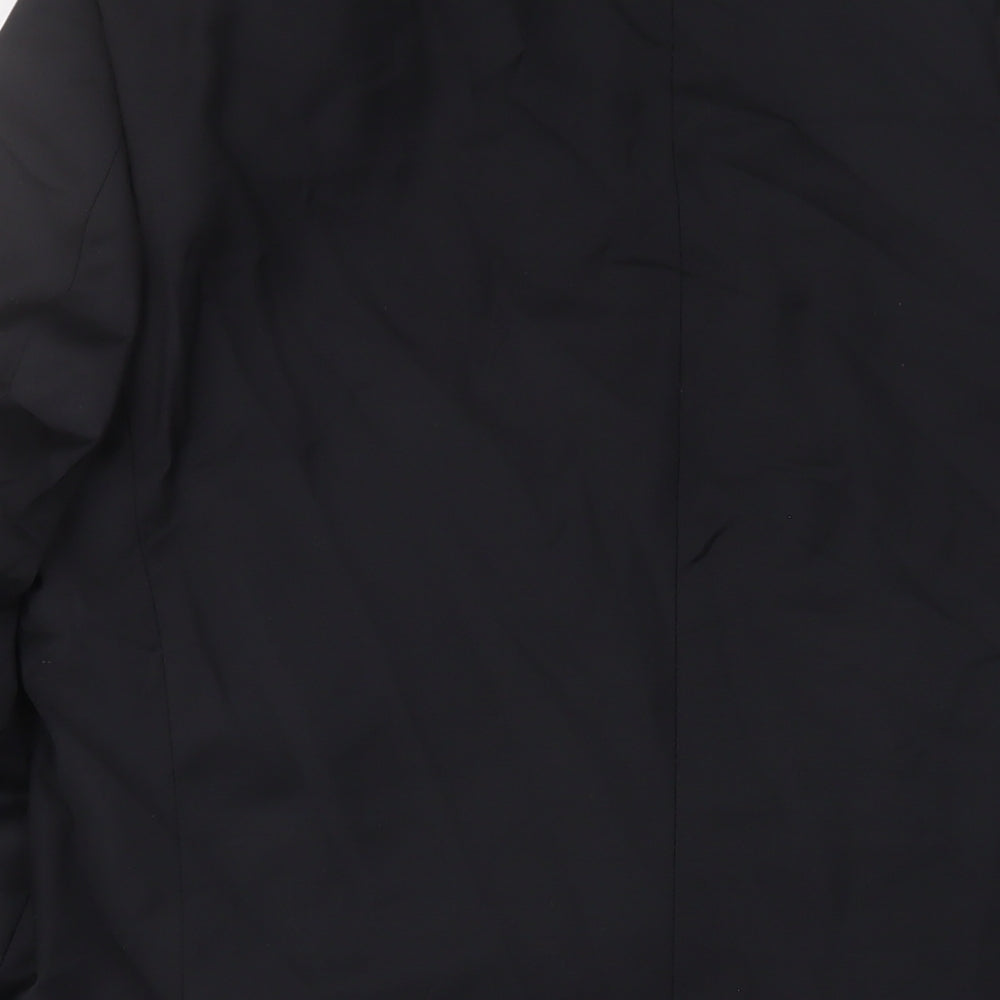 Marks and Spencer Mens Black Wool Jacket Suit Jacket Size 40 Regular - Inside Pockets
