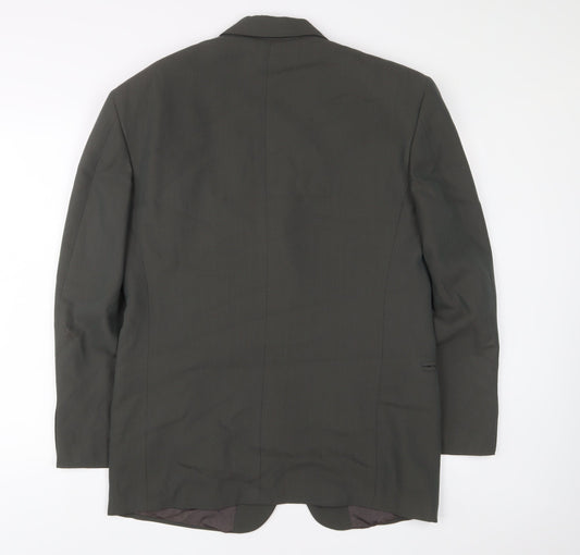 Kriziauomo Mens Green Polyester Jacket Suit Jacket Size 40 Regular
