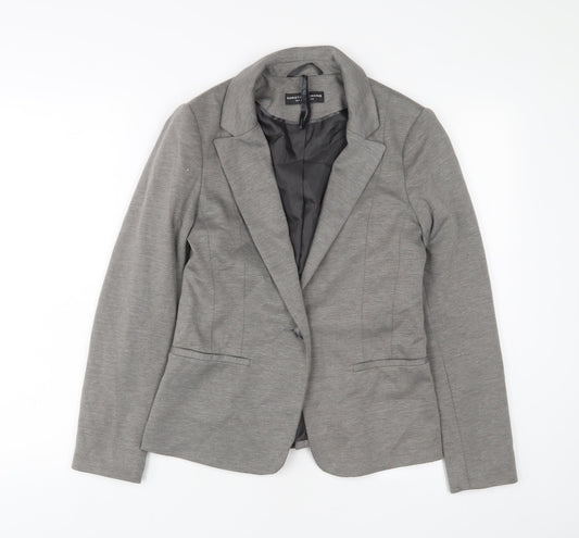 Dorothy Perkins Womens Grey Jacket Blazer Size 8 Button
