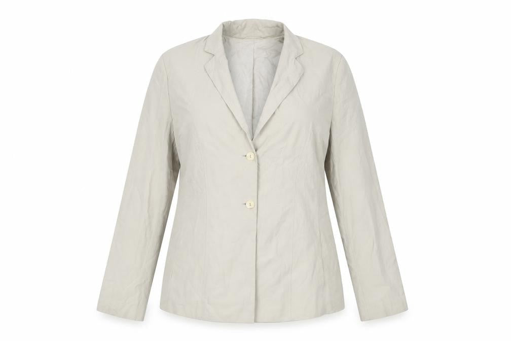 Oui set Womens Beige Jacket Blazer Size 16 Button