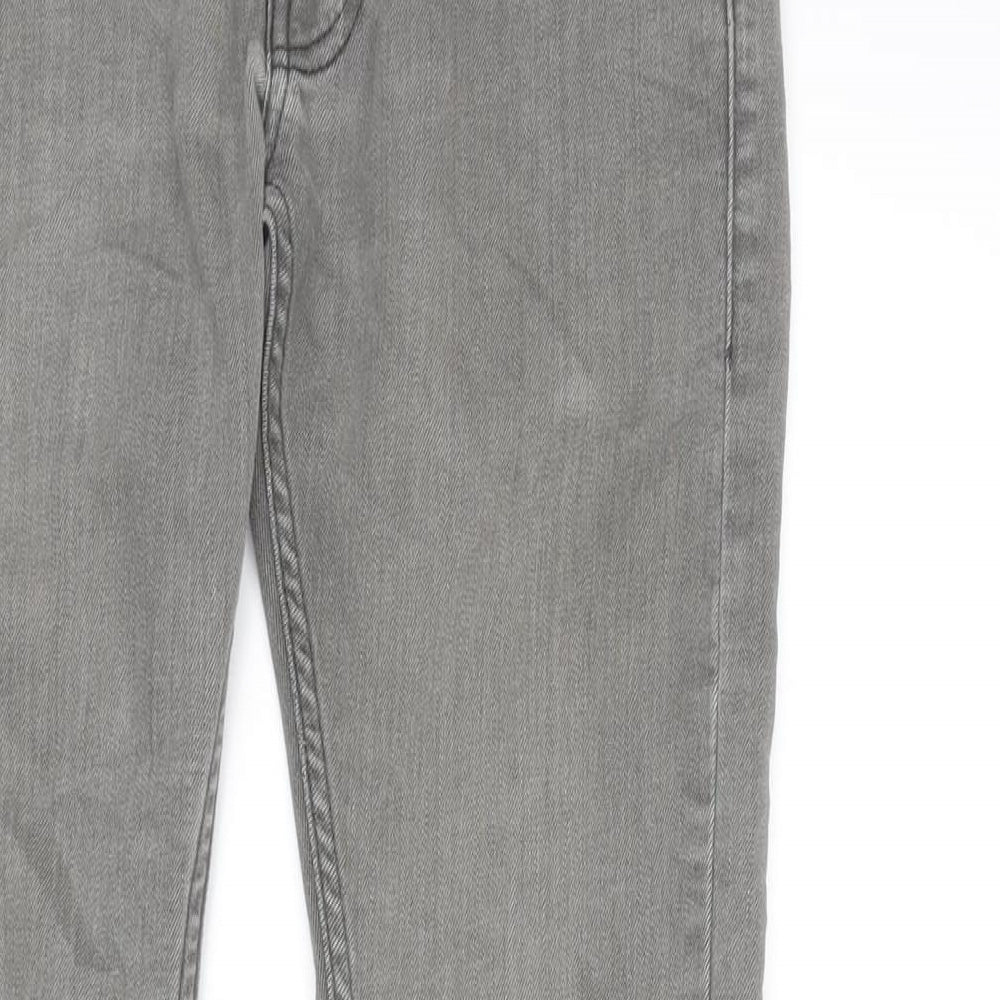 Topman Mens Grey Cotton Blend Skinny Jeans Size 28 in L30 in Regular