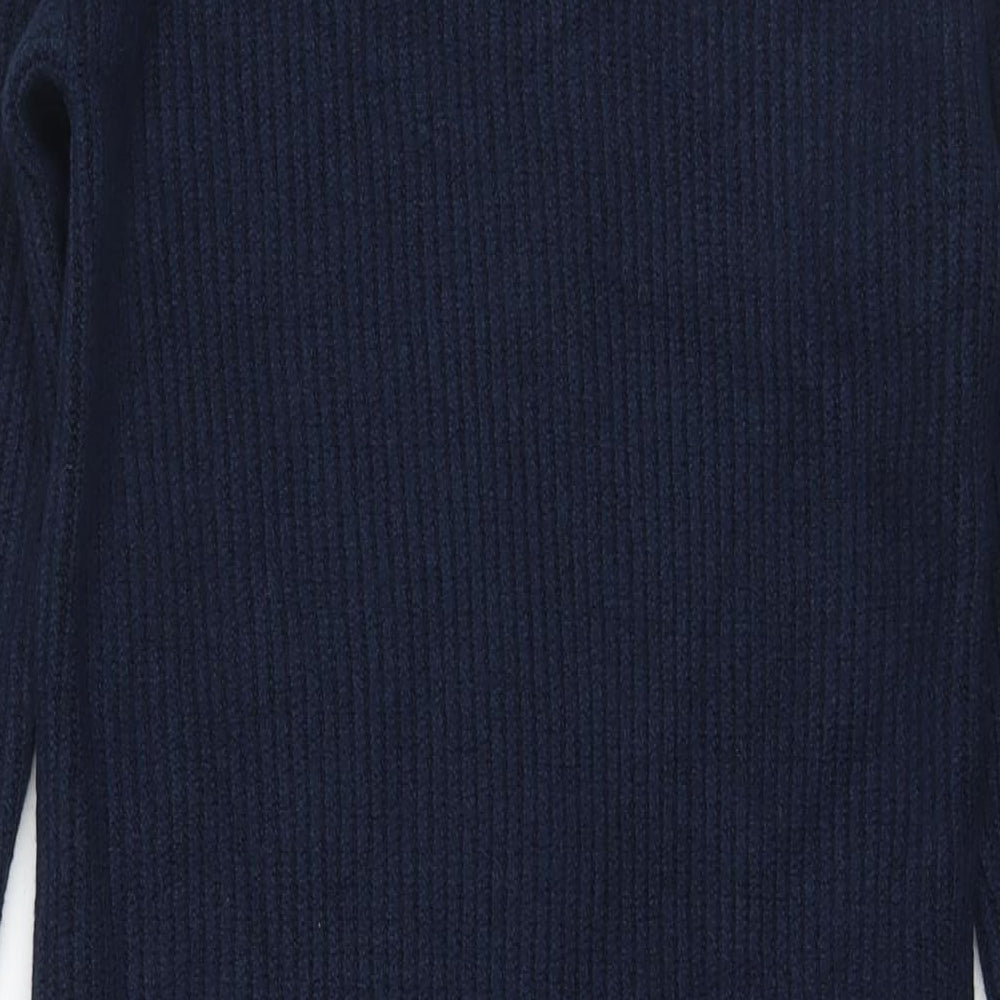 Marks and Spencer Womens Blue Polyester Jumper Dress Size XS Round Neck Pullover
