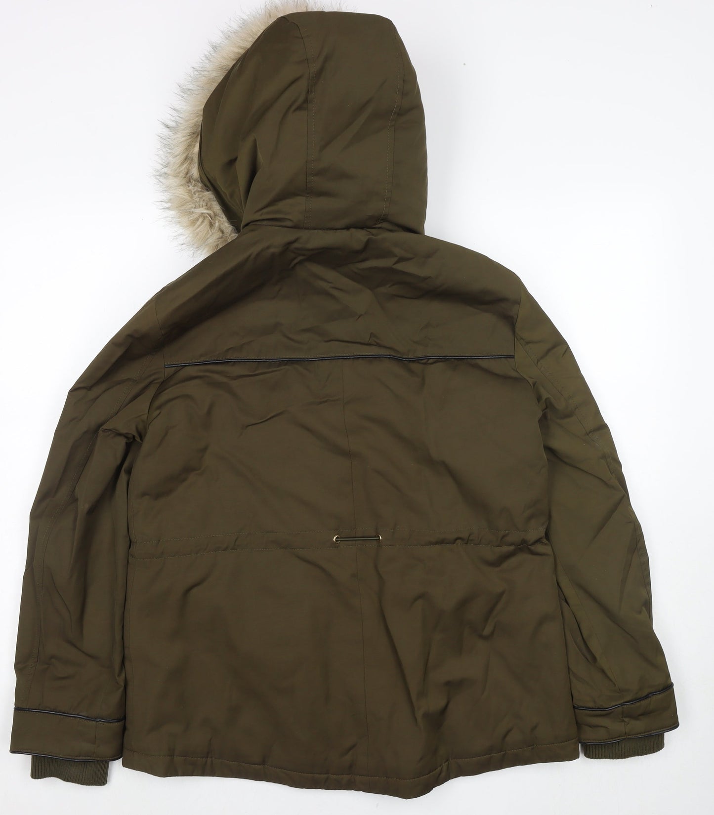 Zara Womens Green Jacket Coat Size M Zip