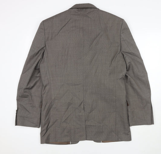 Marks and Spencer Mens Beige Polyester Jacket Suit Jacket Size 40 Regular