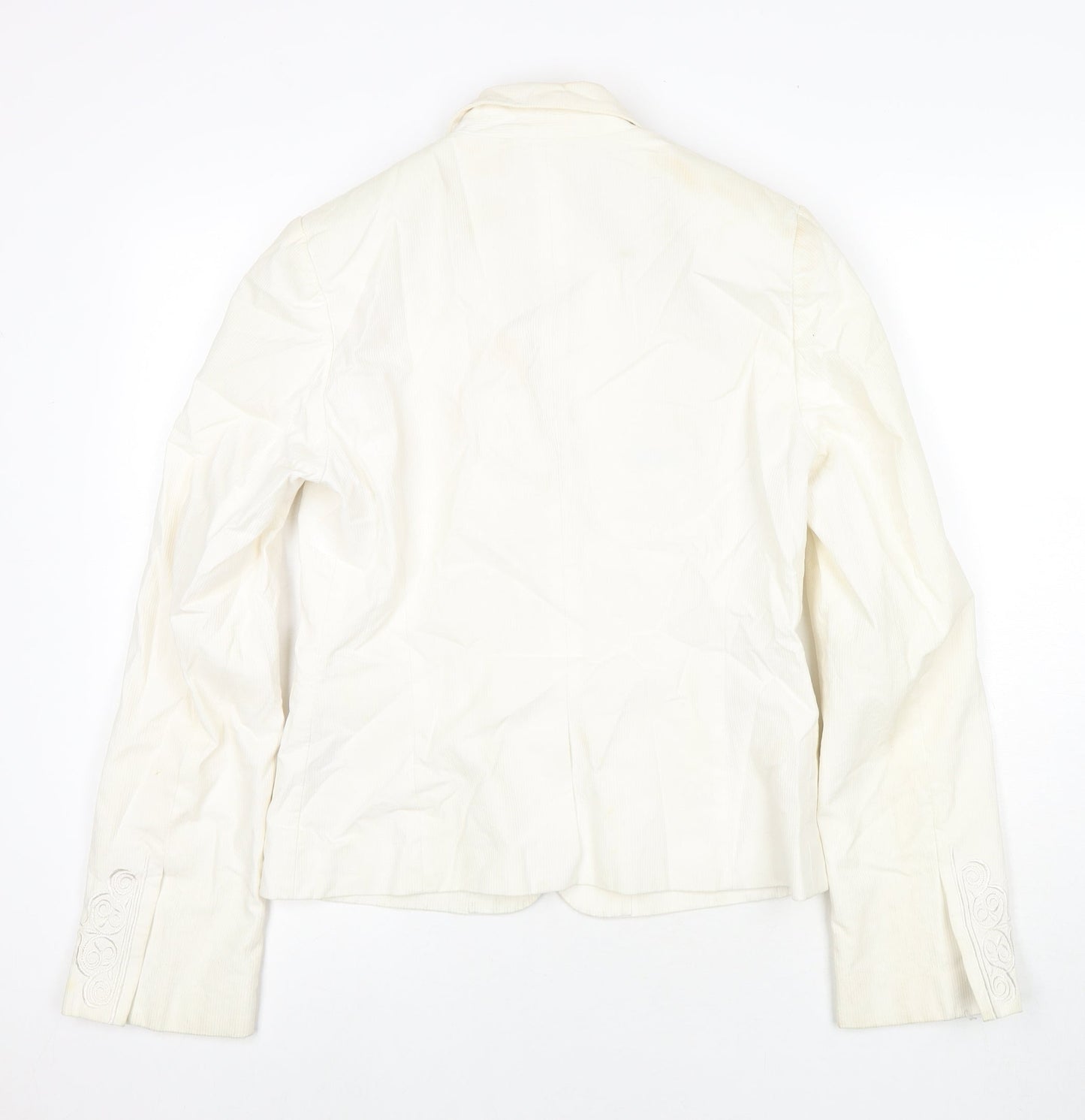DAY Birger et Mikkelsen Womens White Geometric Jacket Size 12 Button