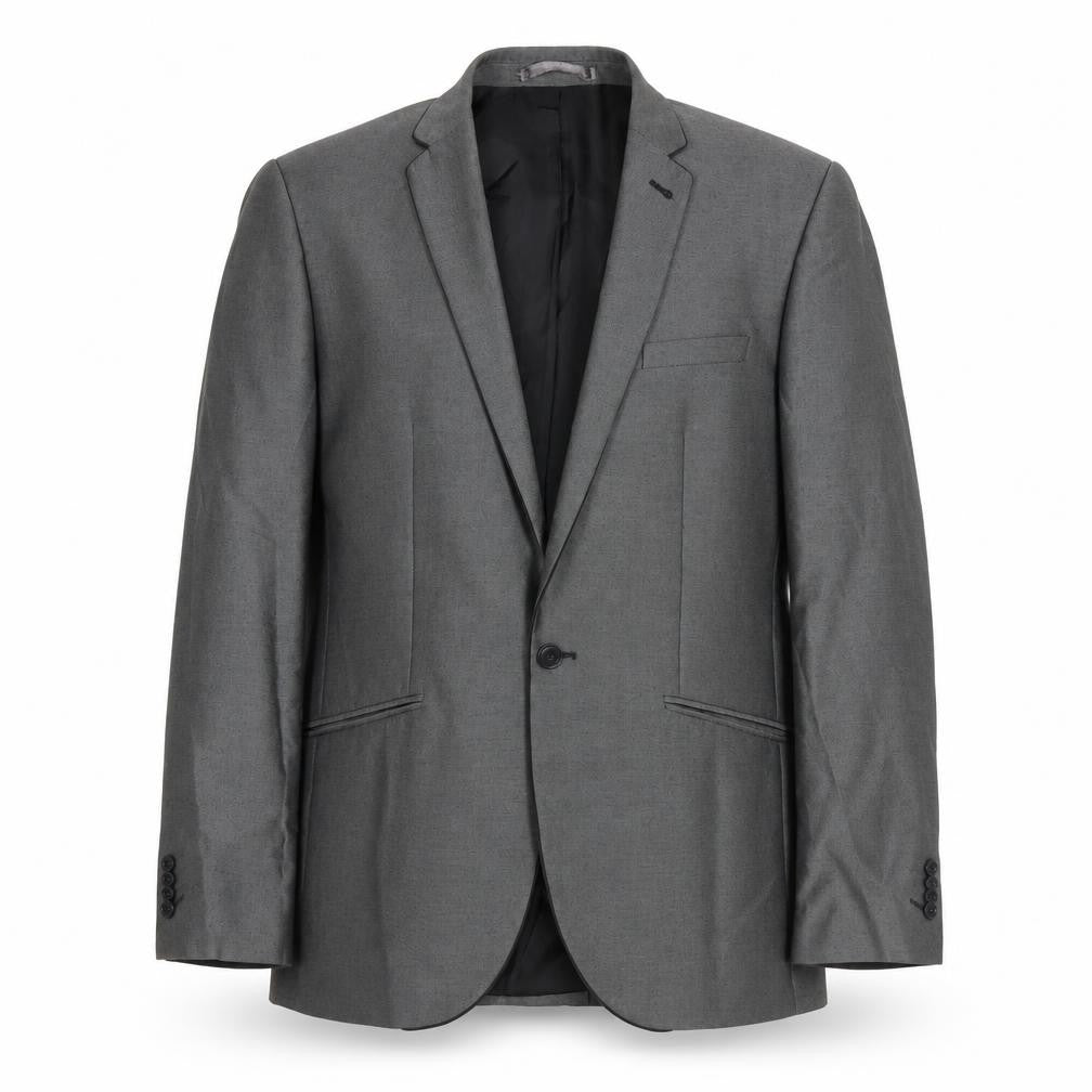 Taylor & Wright Mens Grey Patent Leather Jacket Suit Jacket Size 40 Regular