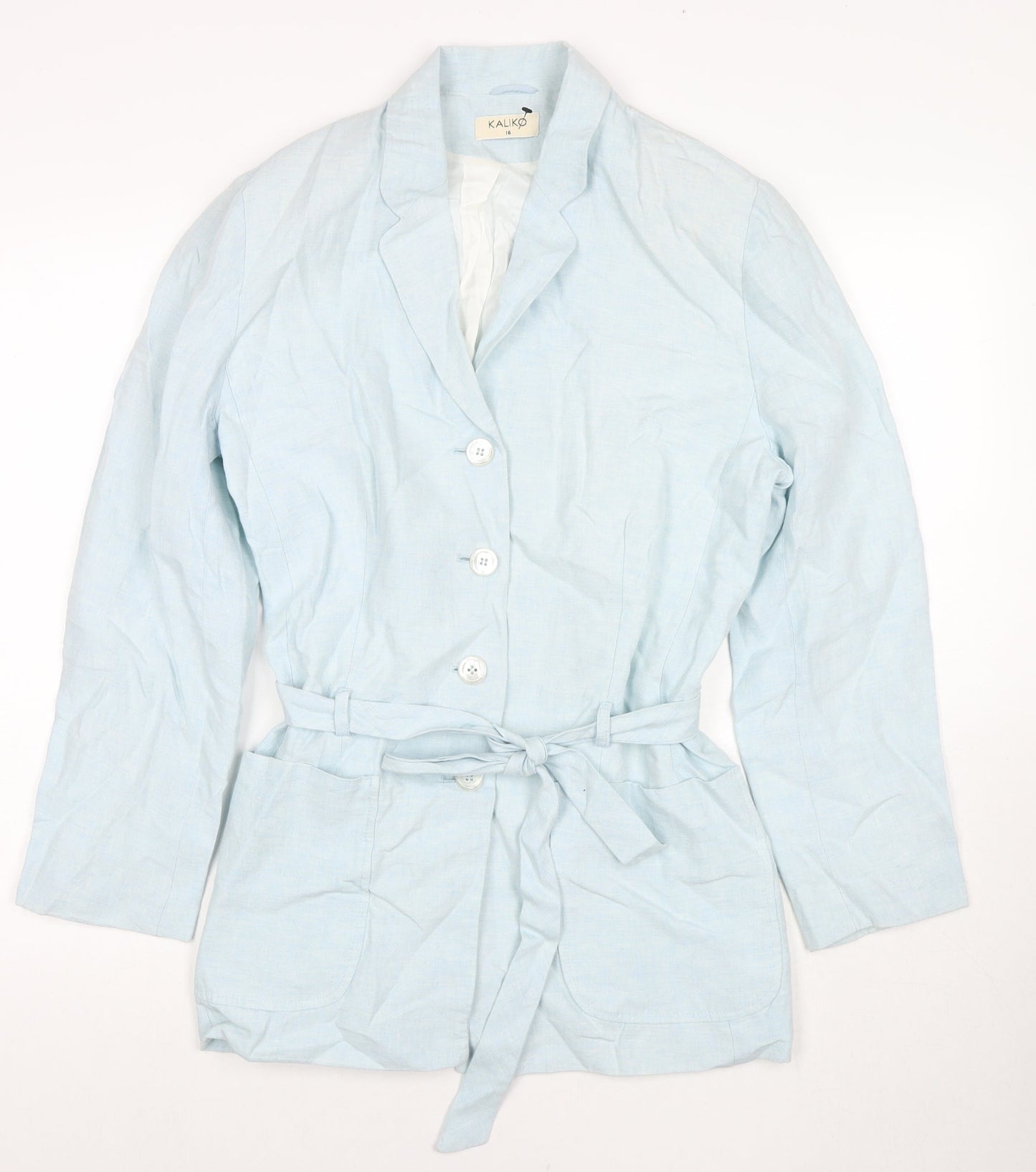 Kaliko Womens Blue Jacket Size 16 Button