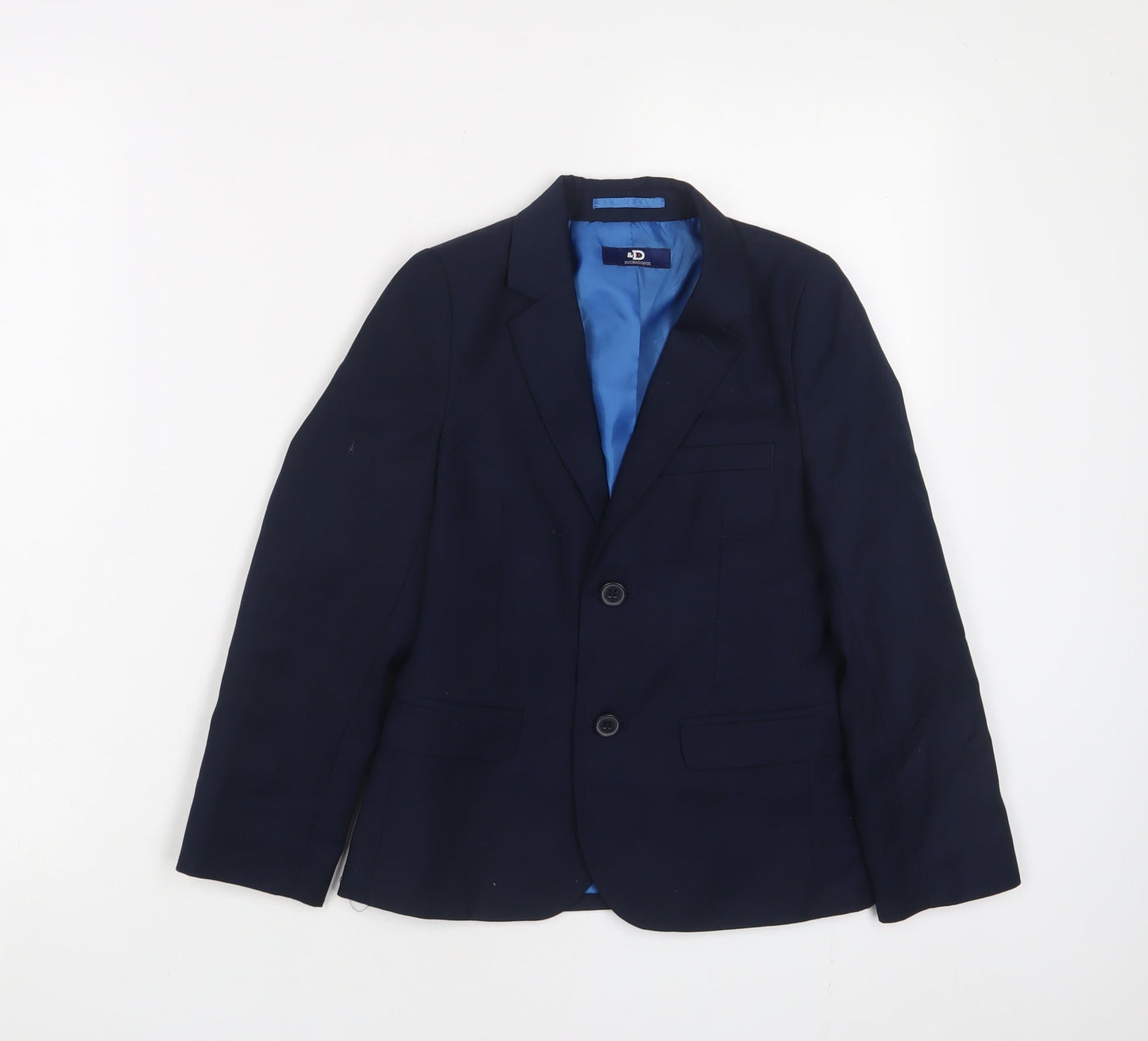 Duck & Dodge Boys Blue Jacket Blazer Size 7 Years Button