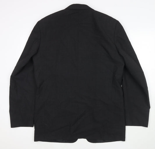 Ciro Citterio Mens Black Polyester Jacket Suit Jacket Size 40 Regular