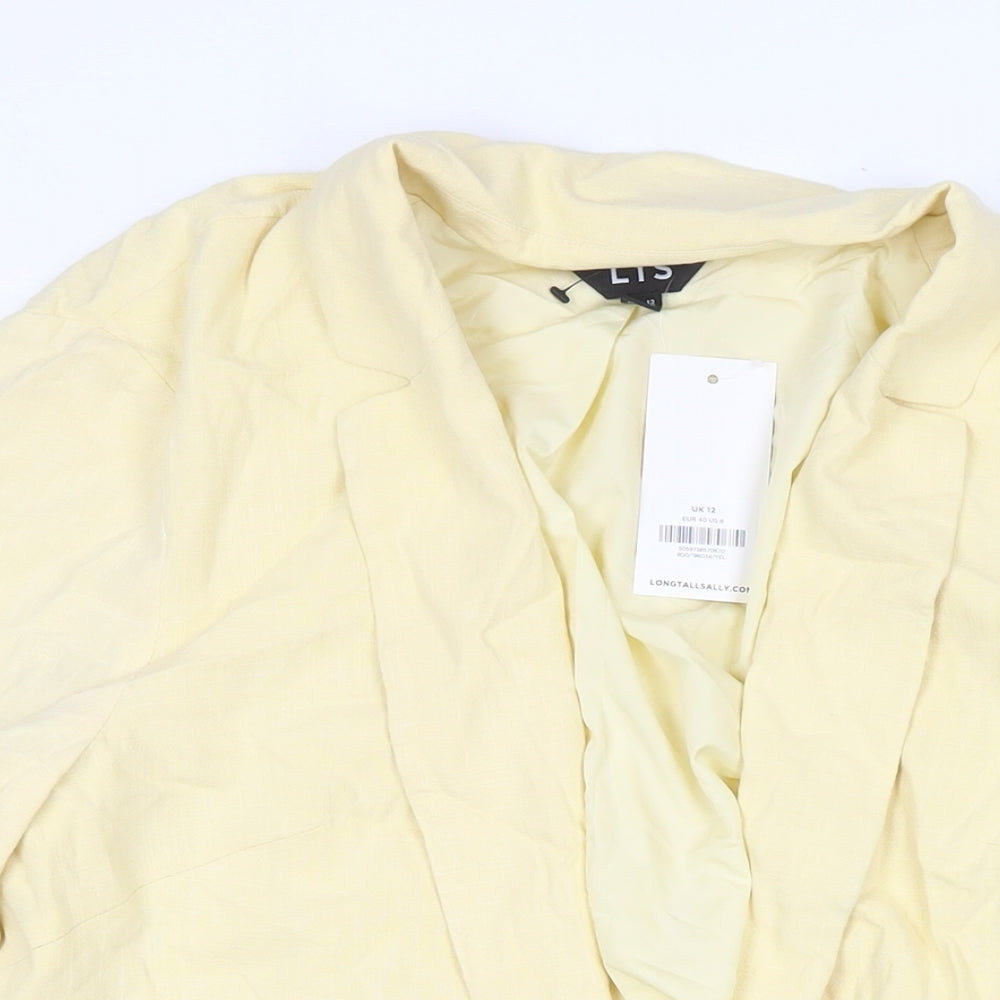 LTS Womens Yellow Jacket Blazer Size 12