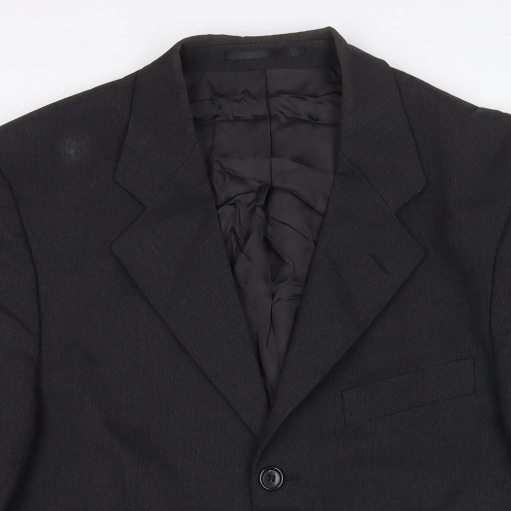 Burton Mens Black Polyester Jacket Suit Jacket Size 38 Regular