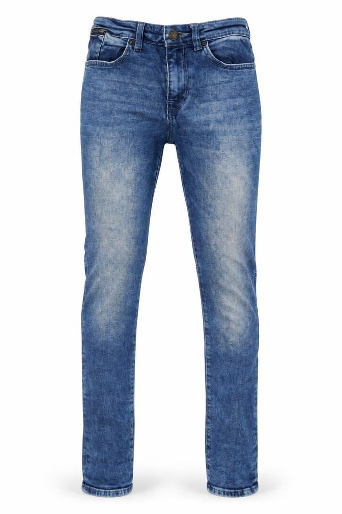New Look Mens Blue Cotton Skinny Jeans Size 30 in L29 in Regular Zip