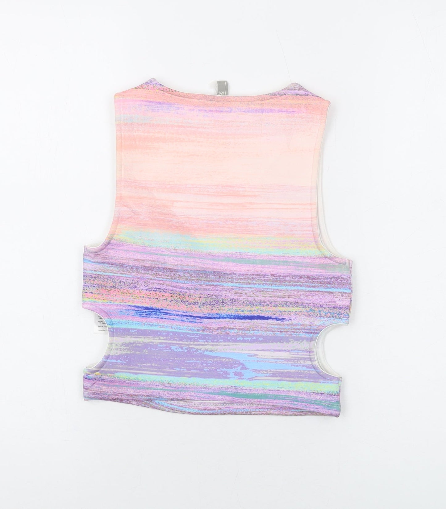 ASOS Womens Multicoloured Polyester Cropped Tank Size 8 Round Neck