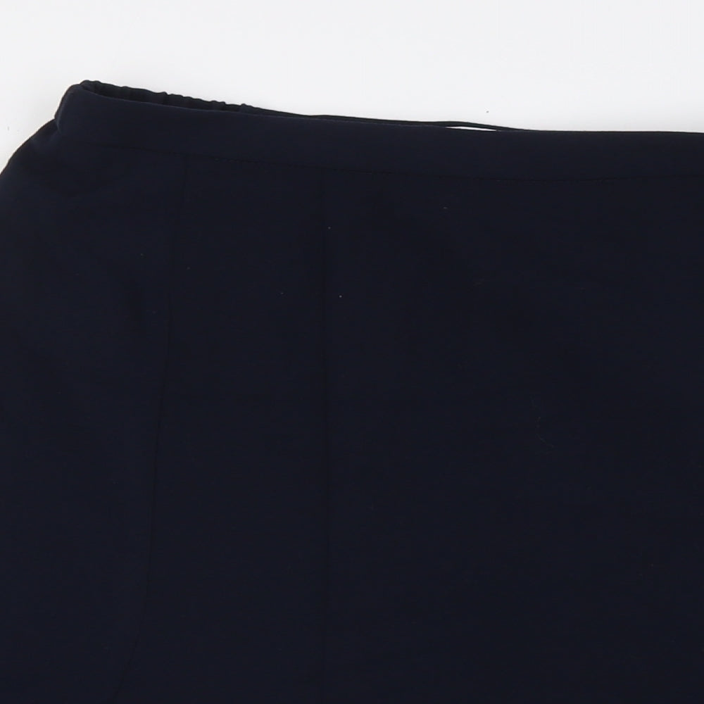 Cotswold Collections Womens Blue Polyester A-Line Skirt Size 14 Zip