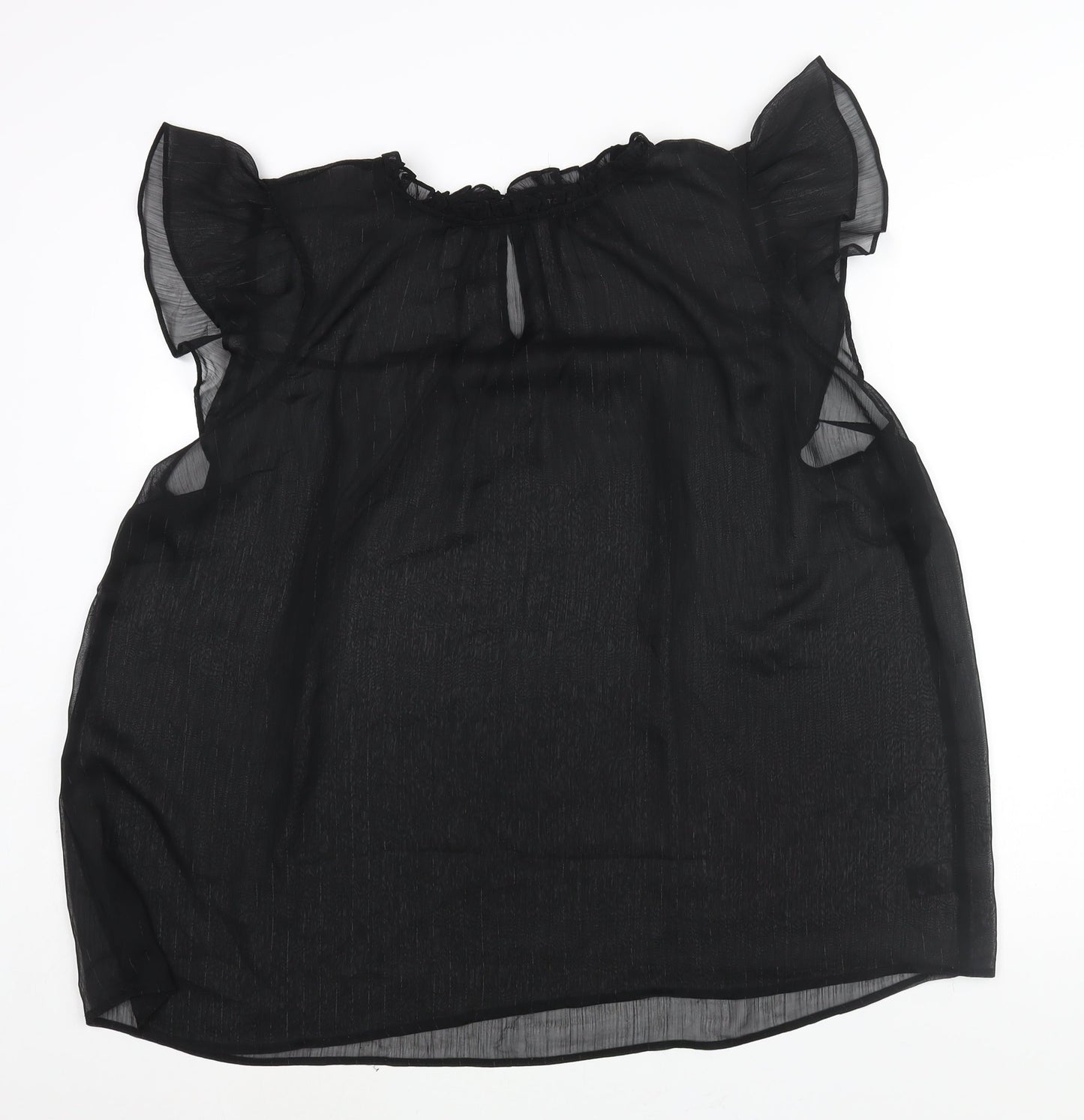 Torrid Womens Black Polyester Basic Blouse Size 18 Round Neck - Semi Sheer Size 18-20