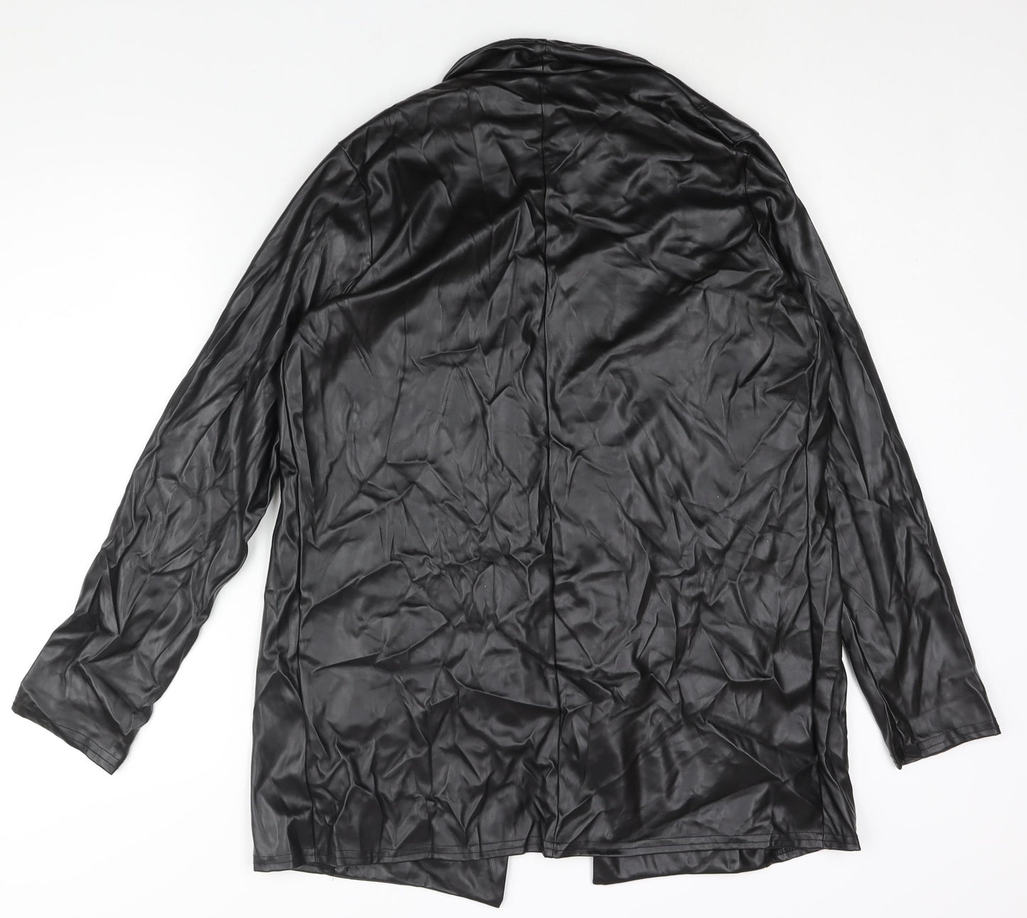 PRETTYLITTLETHING Womens Black Jacket Size 12 - Leather Look
