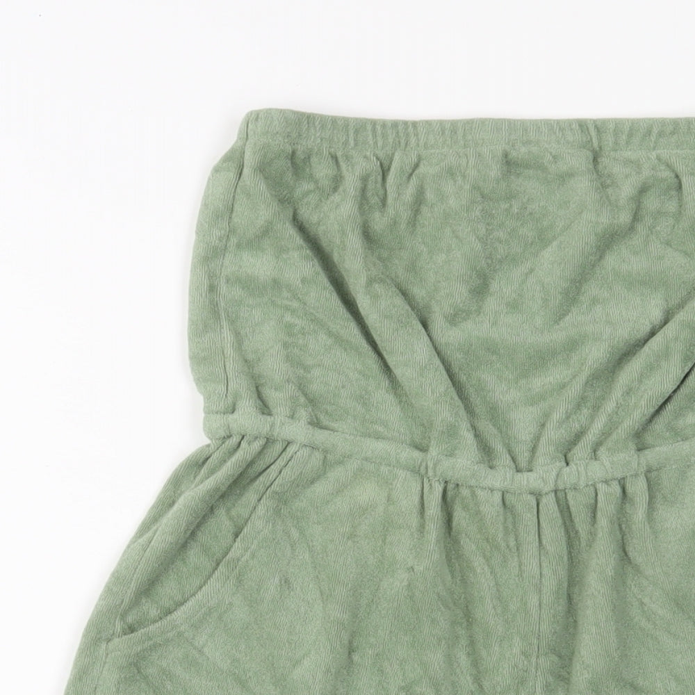 John Lewis Womens Green Cotton Playsuit One-Piece Size S Pullover - Beach wear