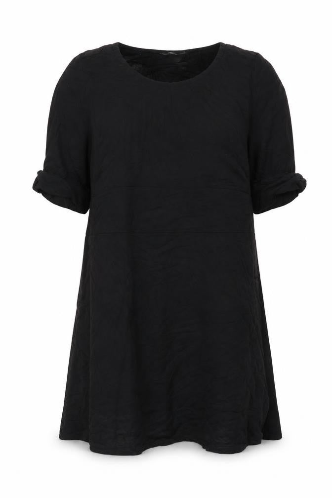 David Emanuel Womens Black Viscose A-Line Size 20 Scoop Neck Pullover