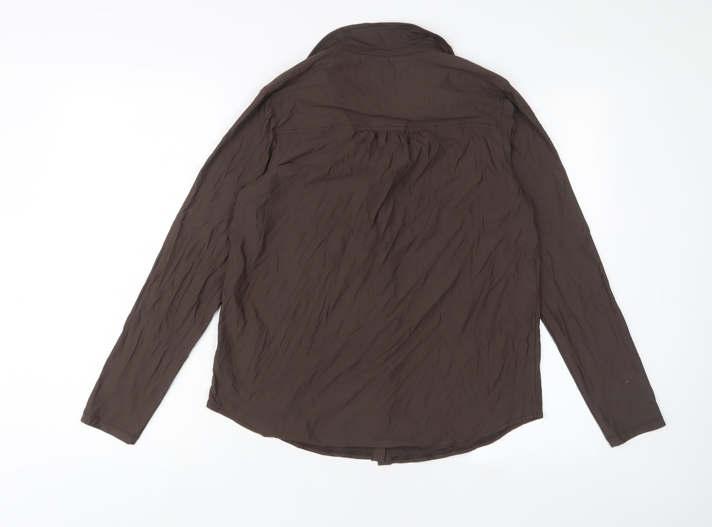 Sandwich Womens Brown Polyester Basic Button-Up Size M Collared