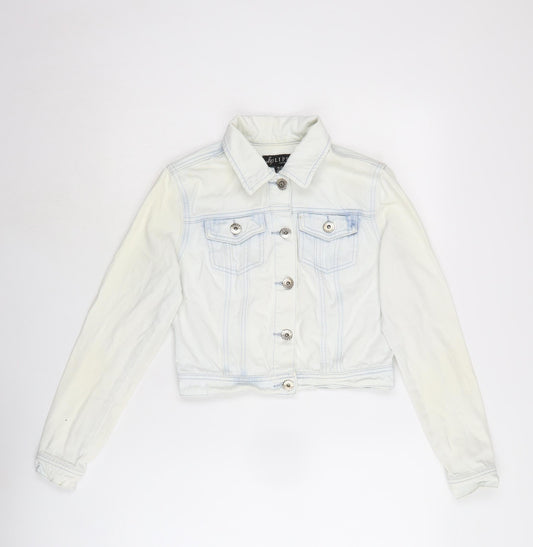 Lipsy London Womens Ivory Jacket Size S Button