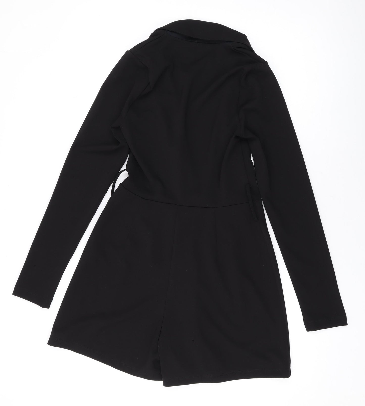 ASOS Womens Black Polyester Playsuit One-Piece Size 8 L3 in Pullover