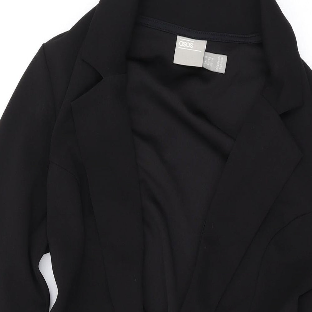 ASOS Womens Black Polyester Playsuit One-Piece Size 8 L3 in Pullover