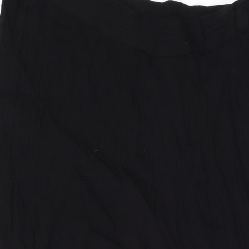 River Island Womens Black Viscose Trousers Size 10 L20 in Regular
