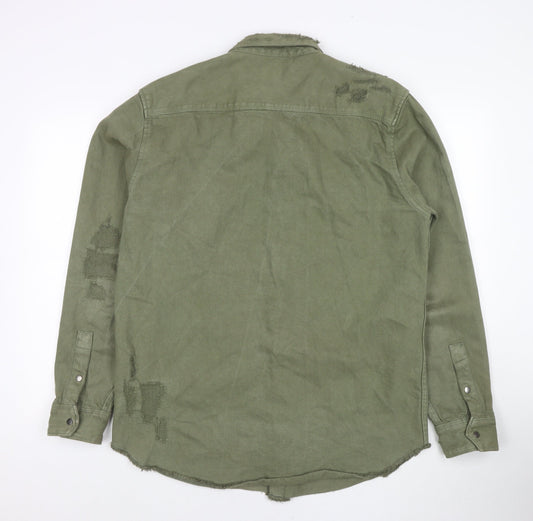 Zara Womens Green Jacket Size XL Snap