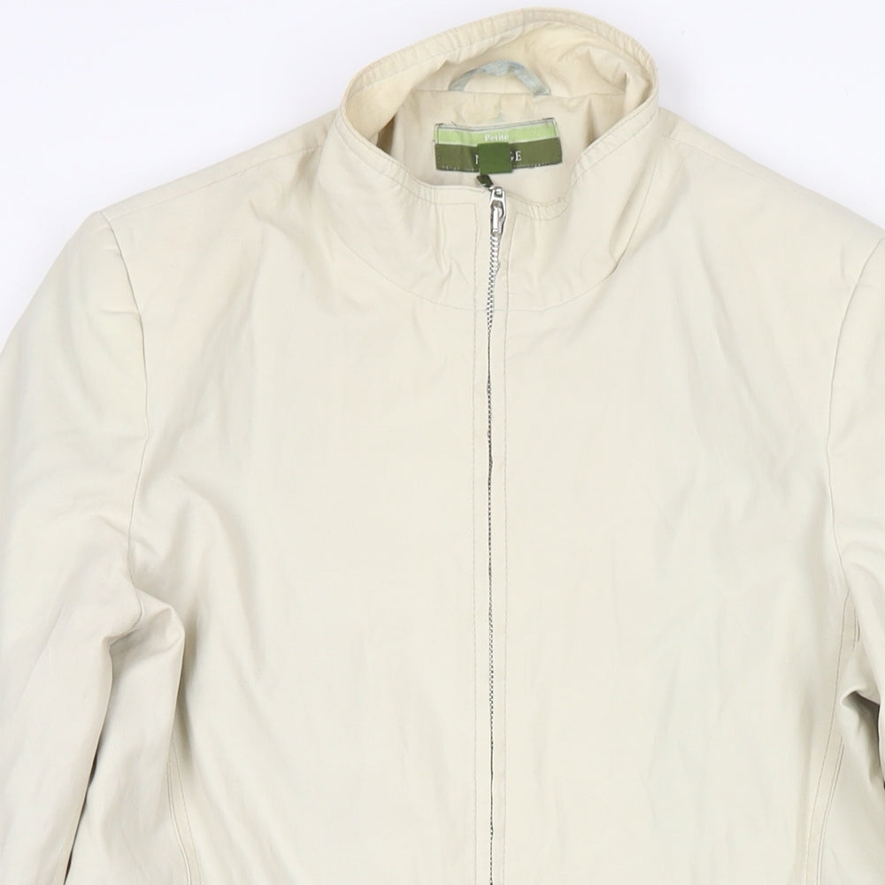 NuAge Womens Beige Jacket Coat Size 10 Zip