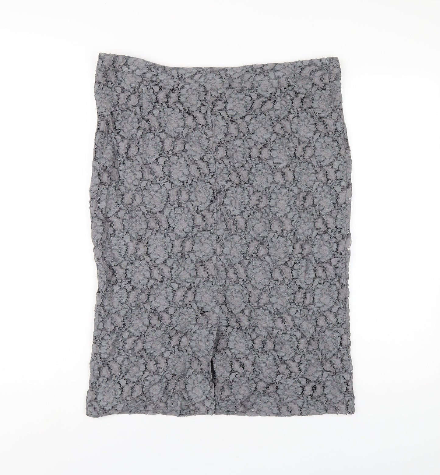 Planet Womens Grey Polyester Straight & Pencil Skirt Size 14 Zip