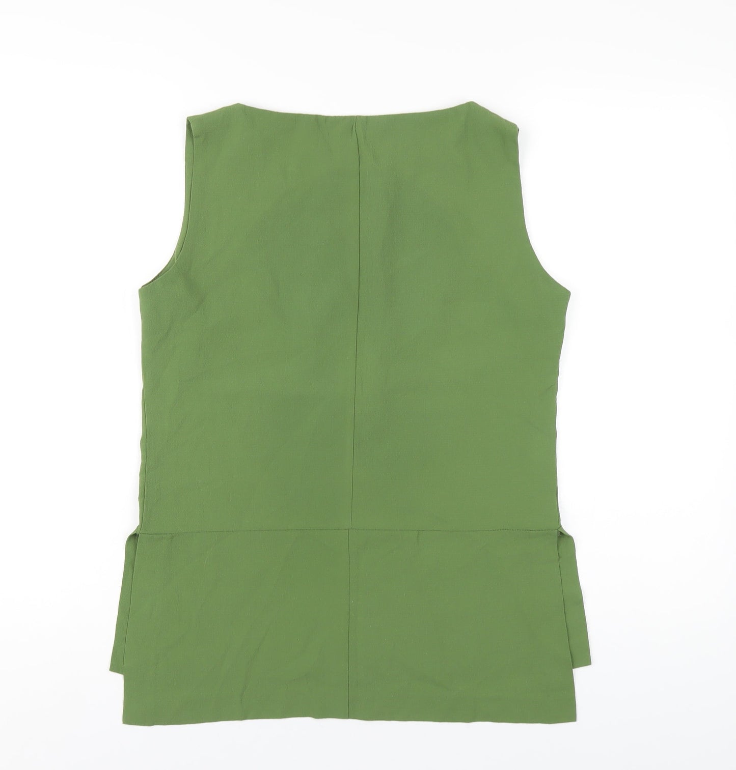Class Womens Green Polyester Basic Tank Size 14 Round Neck