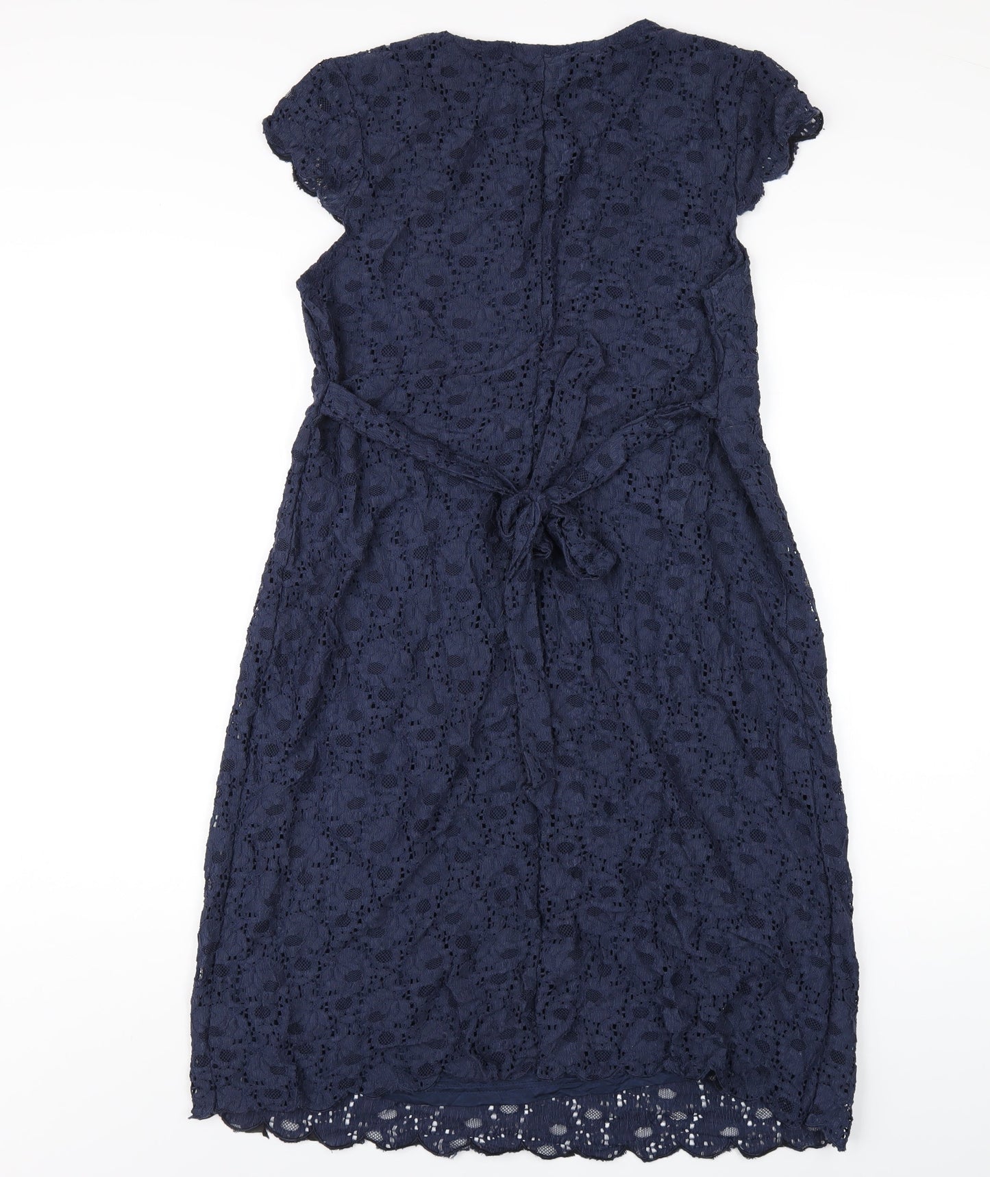 Mamalicious Womens Blue Polyester A-Line Size M Scoop Neck Pullover