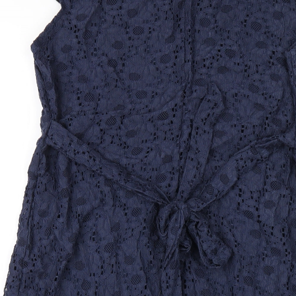 Mamalicious Womens Blue Polyester A-Line Size M Scoop Neck Pullover