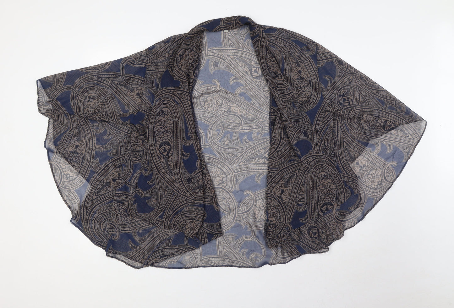 Per Una Womens Blue Polyester Kimono Blouse Size 12 Sweetheart
