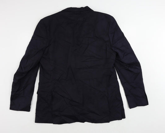Marks and Spencer Mens Blue Polyester Tuxedo Suit Jacket Size 44 Regular
