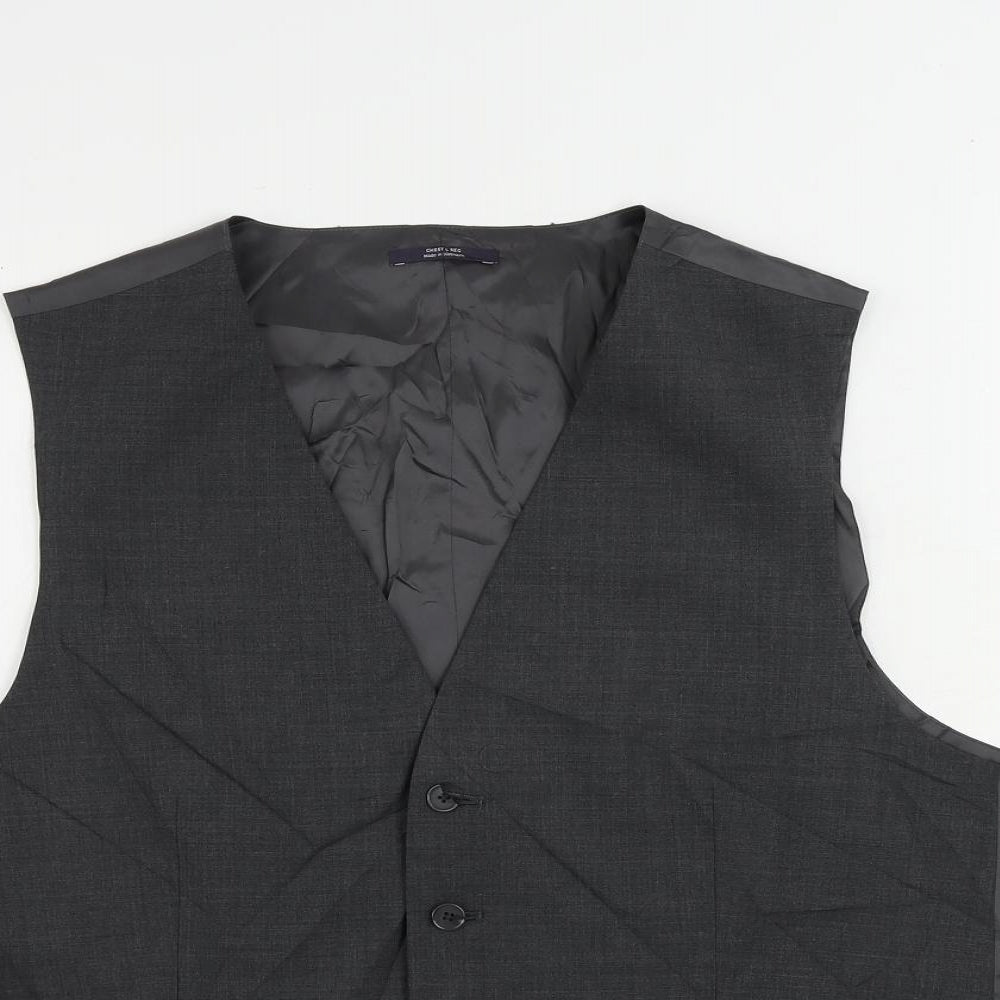 Marks and Spencer Mens Grey Wool Jacket Suit Waistcoat Size 42 Regular