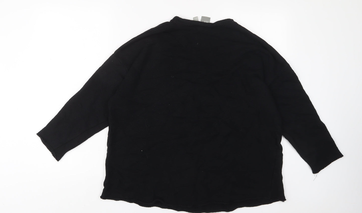 ASOS Womens Black Cotton Pullover Sweatshirt Size 8 Pullover