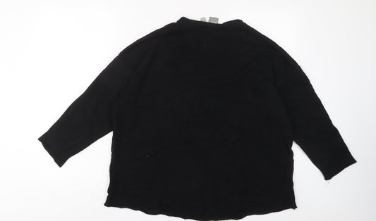 ASOS Womens Black Cotton Pullover Sweatshirt Size 8 Pullover