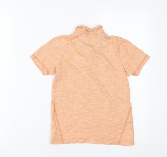 Mothercare Boys Orange Cotton Basic Polo Size 7-8 Years Collared Button