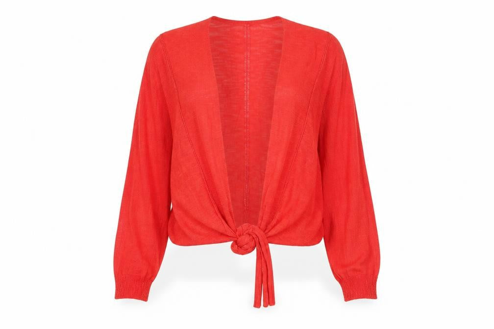 NEXT Womens Red V-Neck Viscose Cardigan Jumper Size S