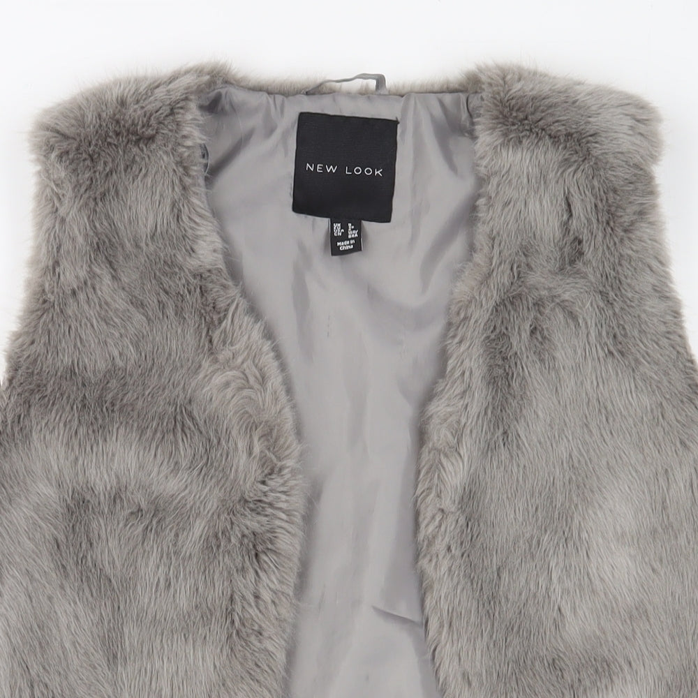 New Look Womens Grey Jacket Size 8 - Open