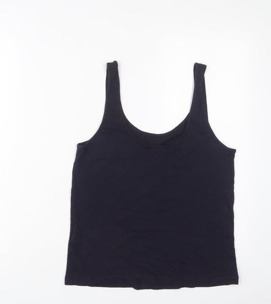 & Other Stories Womens Blue Cotton Basic T-Shirt Size XS Scoop Neck