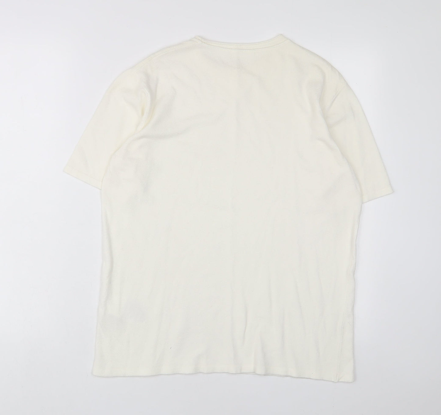 Gerry Weber Womens White Viscose Basic Polo Size 12 Crew Neck