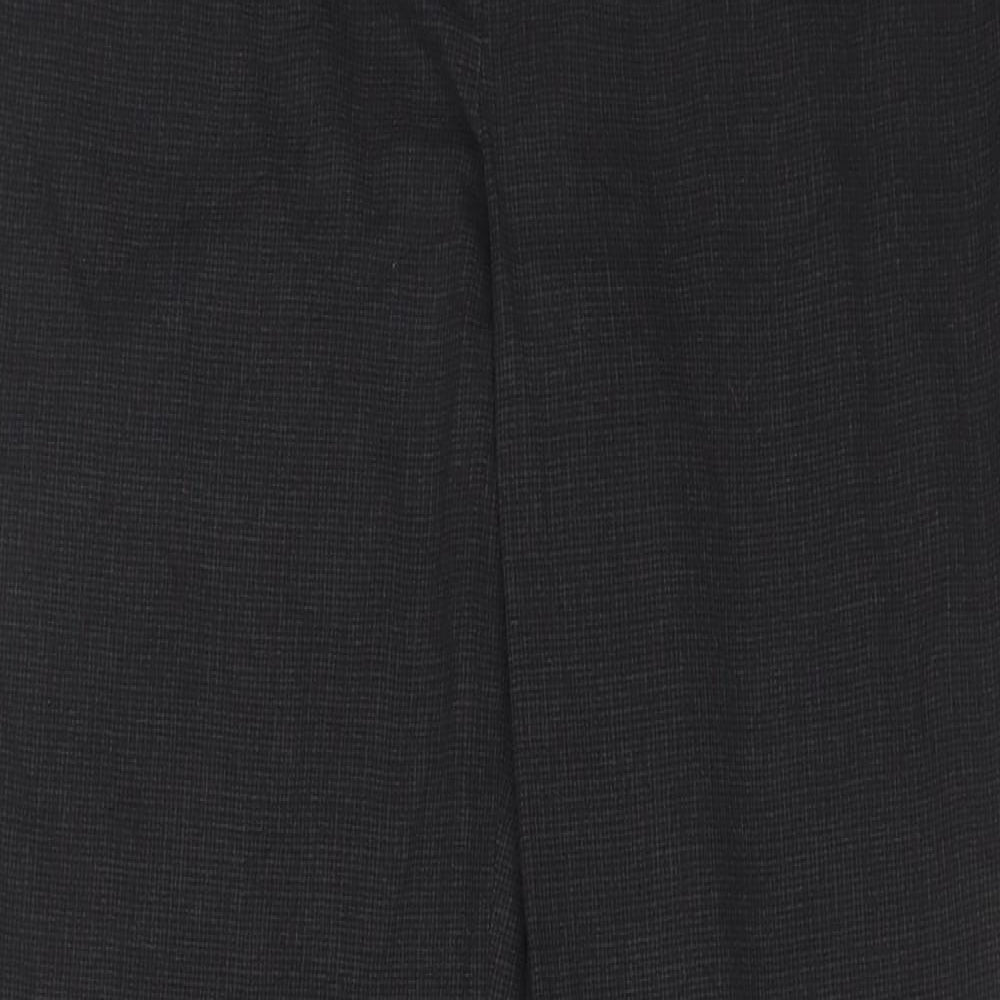 Marks and Spencer Womens Grey Polyester Trousers Size 12 L30 in Regular Zip