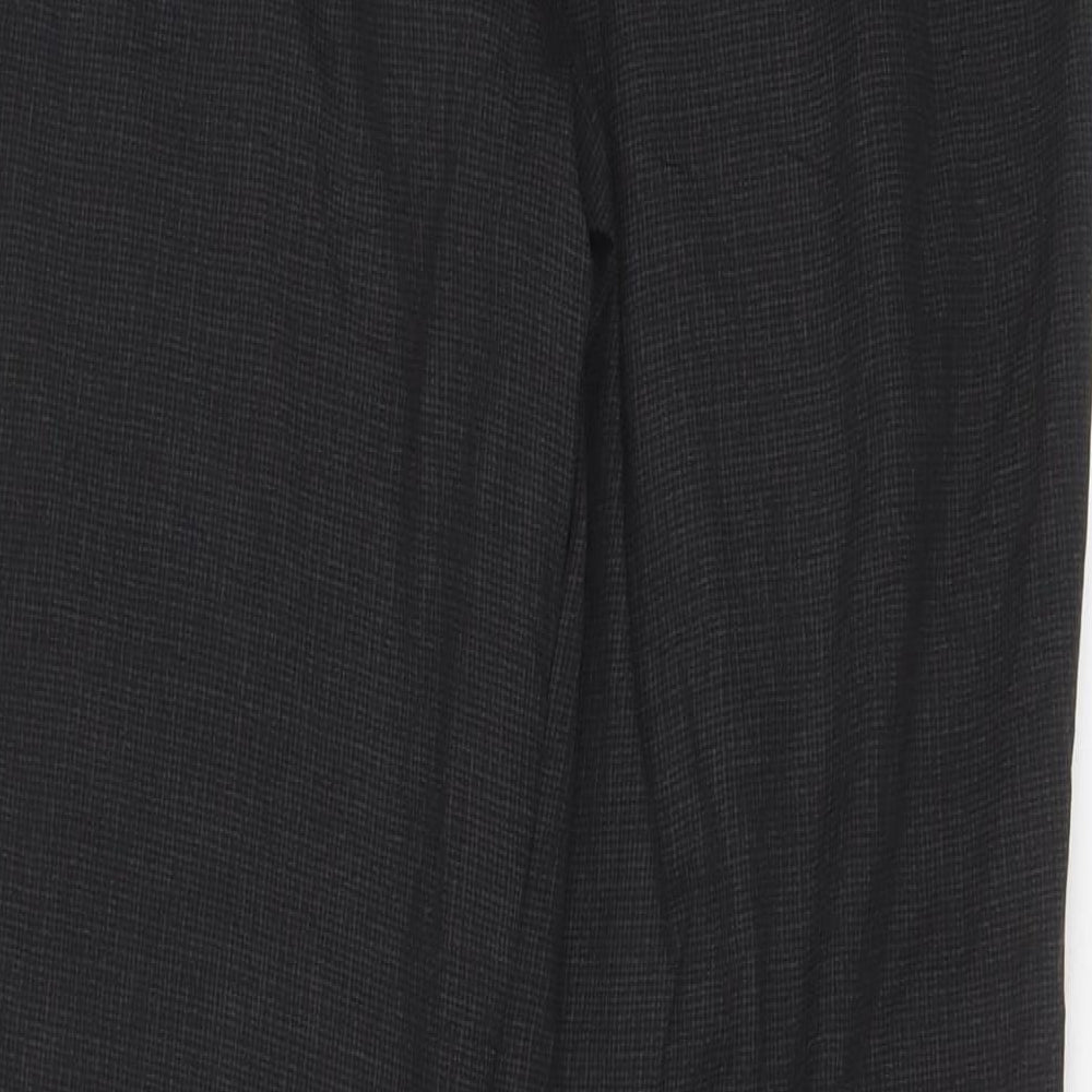 Marks and Spencer Womens Grey Polyester Trousers Size 12 L30 in Regular Zip