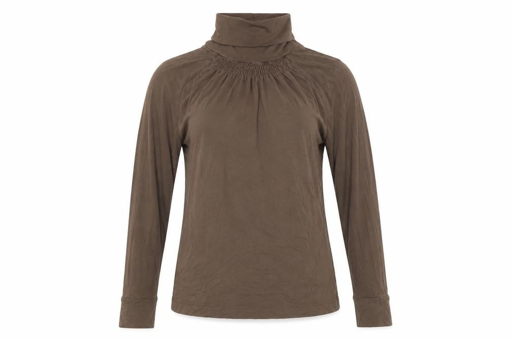 Womens UK Size M Kapalua Brown Viscose Blouse