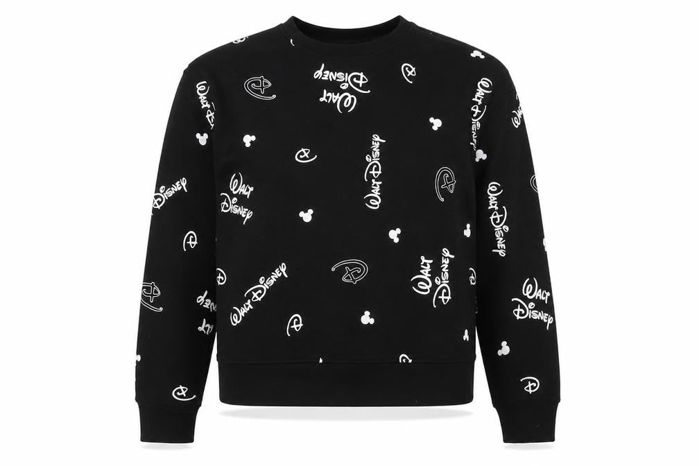 Womens UK S Regular Disney Black Pullover Sweatshirt